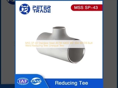 MSS SP-43 de acero inoxidable ASTM A403 WP 304 WP316 de soldadura trasera de reducción de las teas desigual de las teas